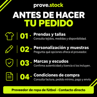 Proveedor de ropa de futbol